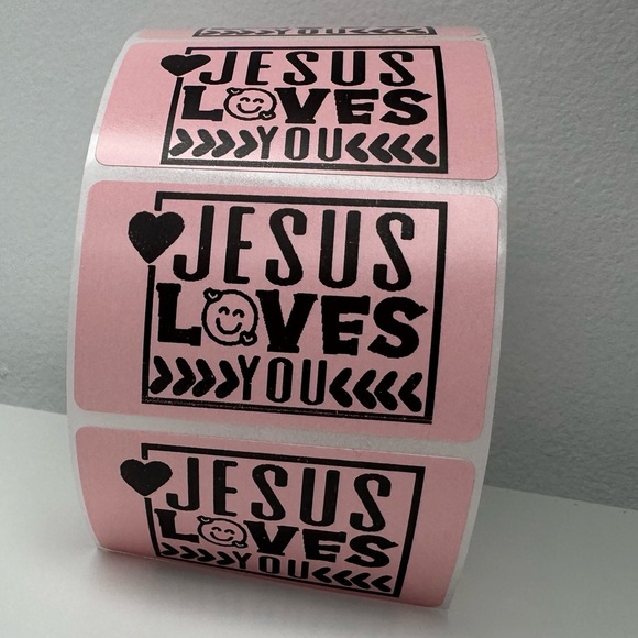 Jesus loves you sticker for small business sticker 2" thankyou Stickers labels - Picture 2 of 10